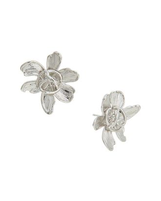 Oscar De La Renta Mini O Textured Flower Stud Earrings