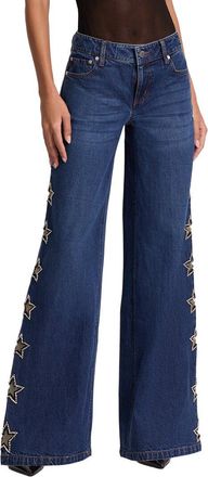 Alice & Olivia Alice + Olivia Amazing Low-Rise Embellished Baggy Jean