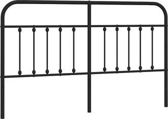 vidaXL Cabecero De Metal Negro 180 Cm Vidaxl