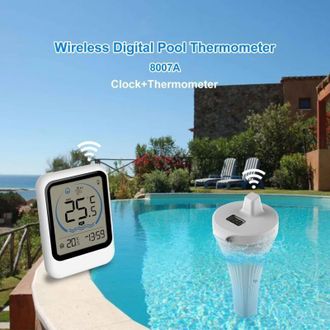 OEM Term&oacute;metro Digital Flotante Crezuo Para Piscinas Con Pantalla Lcd, Term&oacute;metro Flotante Inal&aacute;mbrico, Ip67, Term&oacute;metro De Agua Para Piscinas, Jacuzzis Y