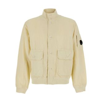 C.P. Company Lino Jacket - Heren - Zomerjassen - Beige - XL - Katoen - Jassen