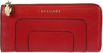 Bulgari Pre-owned Wallets, female, Red, Size: ONE SIZE Pre-owned Wallet
