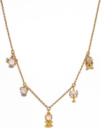 Girls Crew x Disney Beauty and the Beast Charm Necklace in Gold at Nordstrom