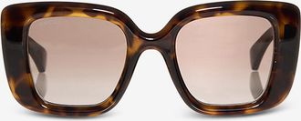 Gucci Rechteckige Acetat-Sonnenbrille Butterfly