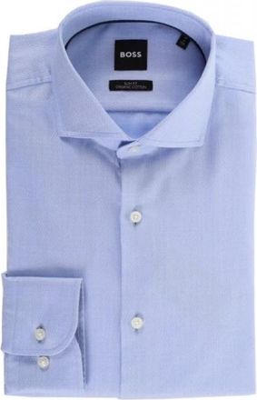 HUGO BOSS Formele Overhemd - Heren - Zakelijke Overhemden - Blauw - 5XL - Overhemden