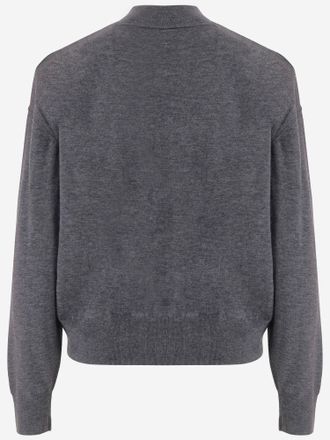 Frankie Shop Womens Turtleneck Wool-Blend Sweater Dark Grey