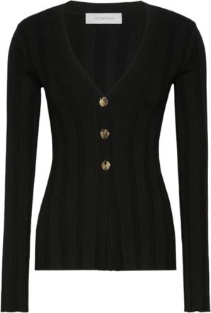 Sportmax Black Spxlaser Ribbed Knit Cardigan