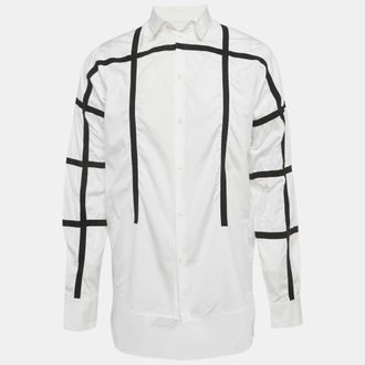 Dsquared2 White Tape Trim Cotton Shirt