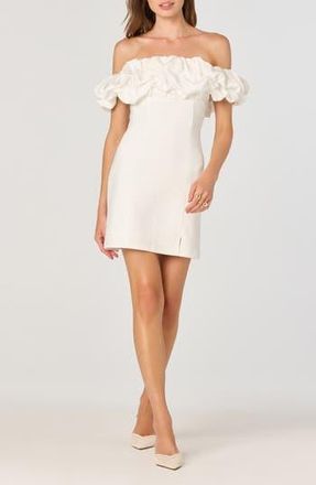 ASTR the Label Off-the-Shoulder Minidress in White at Nordstrom Rack, Size X-Large