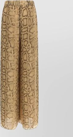 Andamane lena snake print wide leg trousers