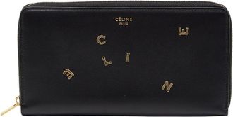 Celine Black Leather Long Wallet (Bi-Fold) (Pre-Owned)