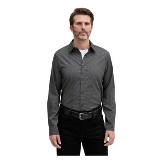 A|X Armani Exchange Camisa de Corte Regular con Logo Estampado - Shirts - Hombre - Gris - 2XL