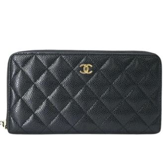 Chanel Pre-owned Coin Purse - Dames - Pre-owned - Zwart - Maat: ONE Size Leer
