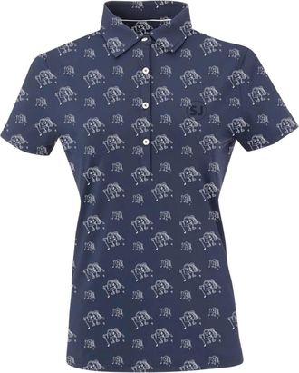 SwingJuice Womens Golf & Tacos Polo Shirt In Navy