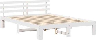 vidaXL Vidaxl - Estructura De Cama Blanco 140 X 200 Cm Madera Maciza De Pino
