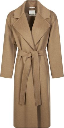 Max Mara Hobby Cappotto Vestaglia - Dames - Jas met riem - Beige - S - Jassen