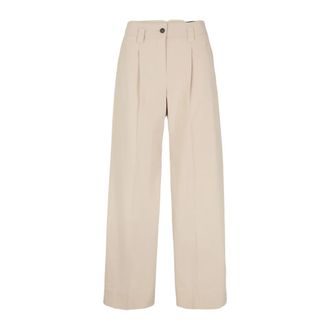 Windsor Wide Broeken - Dames - Wijde Broeken - Beige - 3XL - Katoen - Broeken