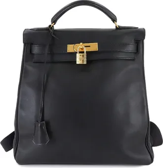 Herm&egrave;s Black Gulliver Leather Backpack (Pre-Owned)