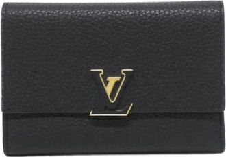 Louis Vuitton Pre-owned Wallets, female, Black, Size: ONE SIZE Pre-owned Leather Wallet