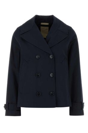 Woolrich Midnight Blue Cotton Trench Coat