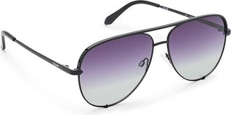 Quay High Key Fashion Sunglasses Black/Black, Metal Frames/Polycarbonate
