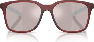 Ferrari 57mm Square Sunglasses in Red Bordeaux Matte /Purple at Nordstrom