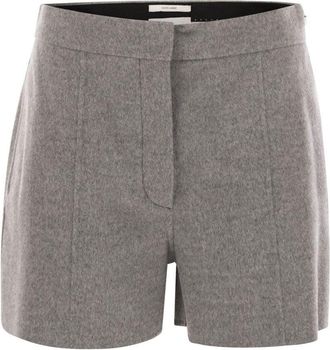 Sportmax Tailored Grey Shorts With Pressed Pleats And Classic Detailing