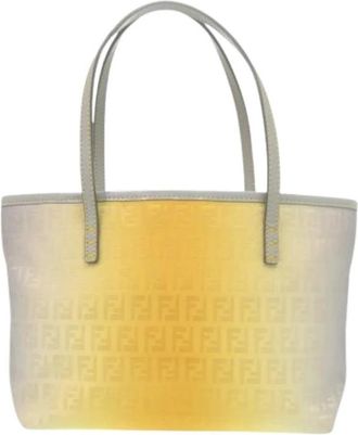 Fendi Pre-owned Vintage Tote Bag - Dames - Vintage Shopper - Geel - ONE Size - Leer - Vintage