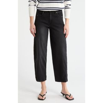 Vigoss Ankle Barrel Leg Jeans in Washed Black at Nordstrom Rack, Size 24