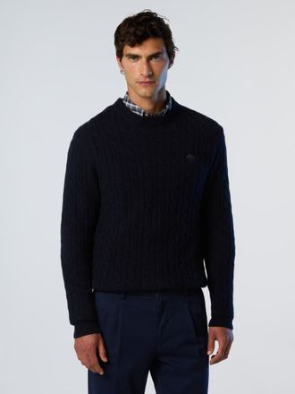 North Sails Trui Kabelgebreide ronde hals