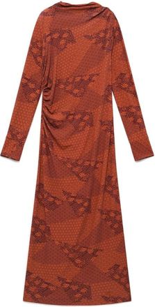 Maliparmi Moza&iuml;ek Kimono Jurk - Dames - Maxi kleedjes - Rood - XL - Kleedjes
