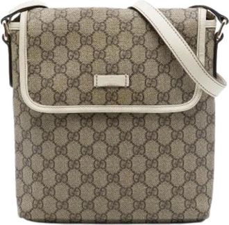 Gucci Pre-owned Vintage Canvas Crossbody Bag - Dames - Vintage Schoudertas - Beige - ONE Size - Vintage