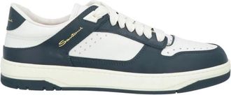 Santoni Slippers - Heren - Sneakers - Blauw - 39 1/2 EU - Schoenen
