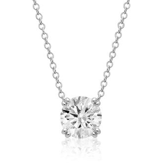 MAX + STONE 10K Yellow or White Gold Solitaire Round Pendant Embellished with Swarovski Zirconia Various Sizes