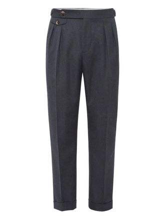 Brunello Cucinelli Gabardine tailored trousers - Blue