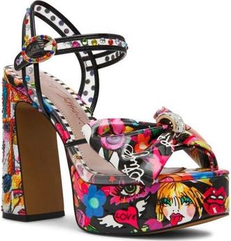 Betsey Johnson Shelley Platform Sandal in Bright Multi at Nordstrom, Size 8