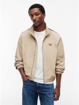 Tommy Hilfiger Mens Tommy Jeans Logo Tape Zip Jacket - Gentle Gold - L