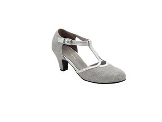 David Tate Fantastic High Womens Heels Silver : 10.5 WW (EE), Leather/Rubber/Suede