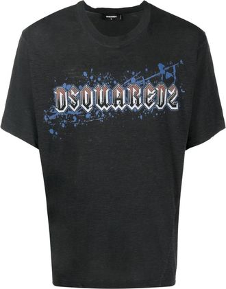 Dsquared2 T-shirt met Iron-logo print