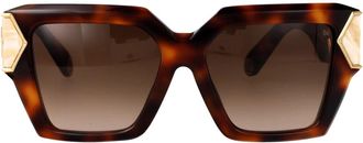 Philipp Plein Stijlvolle zonnebril voor een zonnige dag - Dames - Zonnebrillen - Bruin - 55 MM - Accessoires
