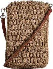 Ibeliv Kleine Telefoontas - Dames - Telefoonaccessoires - Bruin - ONE Size - Katoen - Accessoires
