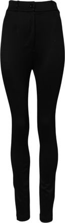 Dolce & Gabbana Womens Slim Fit Highwaisted Pants - Black Nylon - Size EU 40 (Womens)