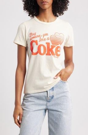 Junk Food Share a Coke Cotton Blend Graphic T-Shirt in Birch at Nordstrom Rack, Size X-Small