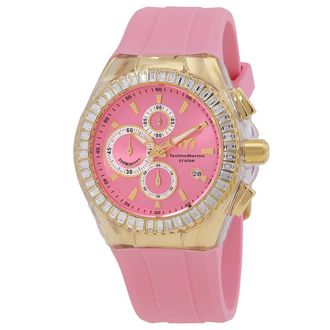 Technomarine Cruise Chronograph Quartz Crystal Pink Dial Mens Watch TM-121157