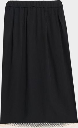Maria McManus Lace-Trim Midi Tulip Skirt