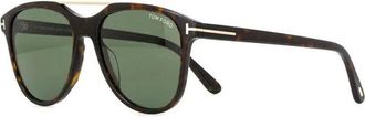 Tom Ford Sunglasses Aviator Full Rim, Black/havana Frame And Smoke Lens Ft109805A