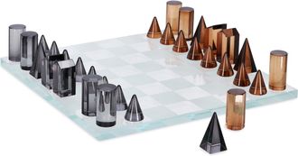BIZZOTTO Silver chess decoration, amber 37X37