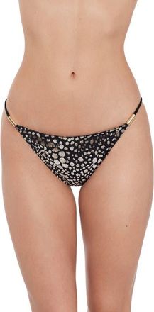 Steve Madden Beaded Strap Bikini Bottoms in Taupe at Nordstrom, Size X-Large