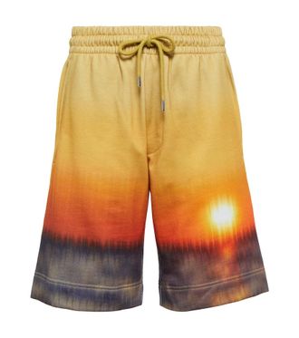 Dries Van Noten Printed cotton jersey shorts