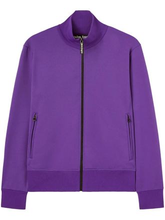 Palm Angels logo-print zip-up track jacket - Purple